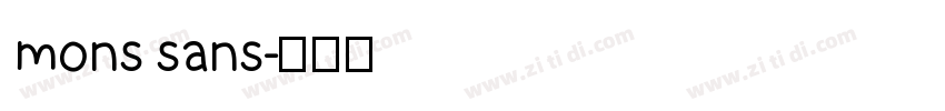 mons sans字体转换